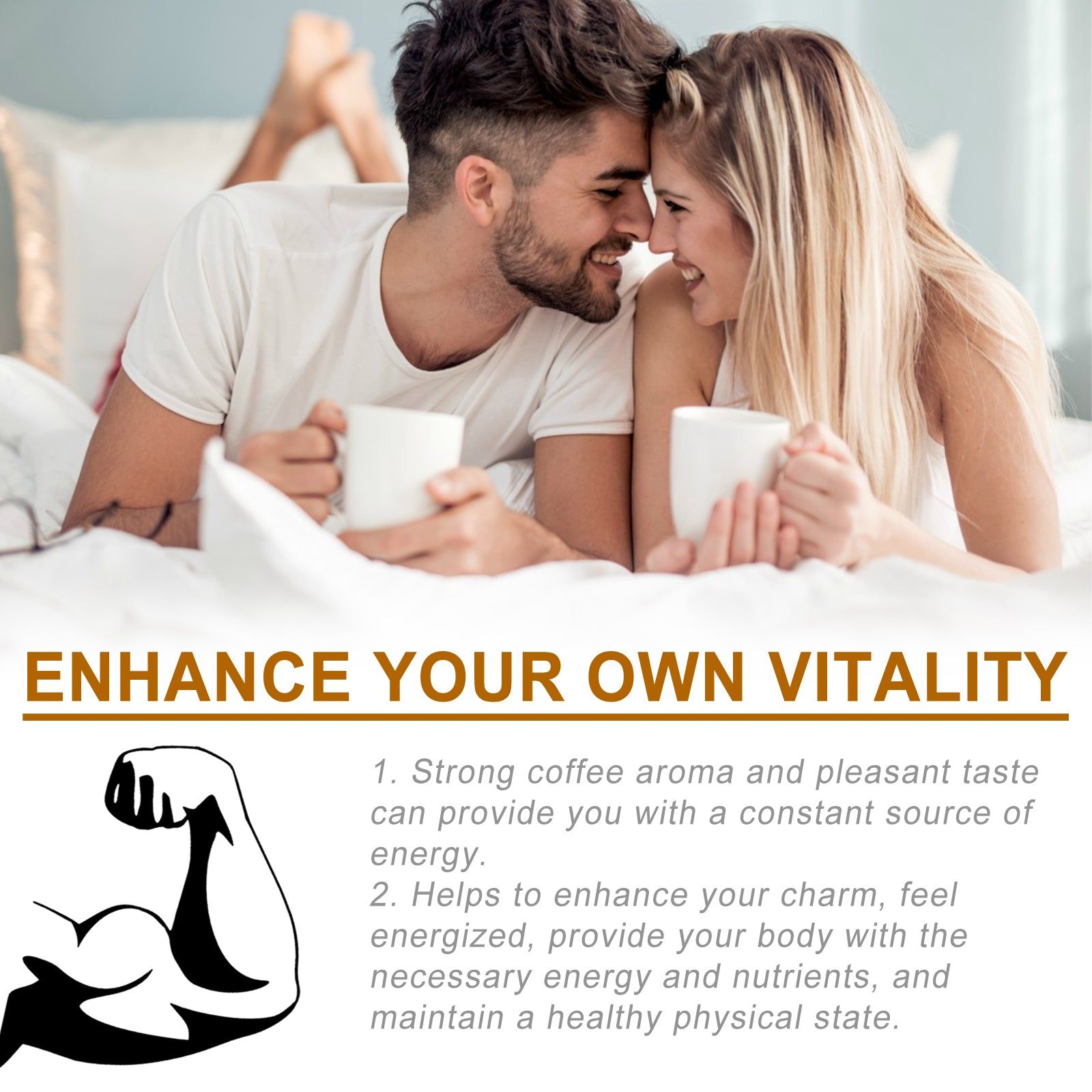 Boost Your Vitality with Men's Coffee, Stress Relief, Energy, Body Care ,10pcs