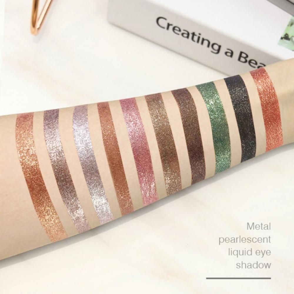 Liquid Eyeshadow Set of 10 Glitter Pearl Color Liquid Eyeshadow Makeup Kit