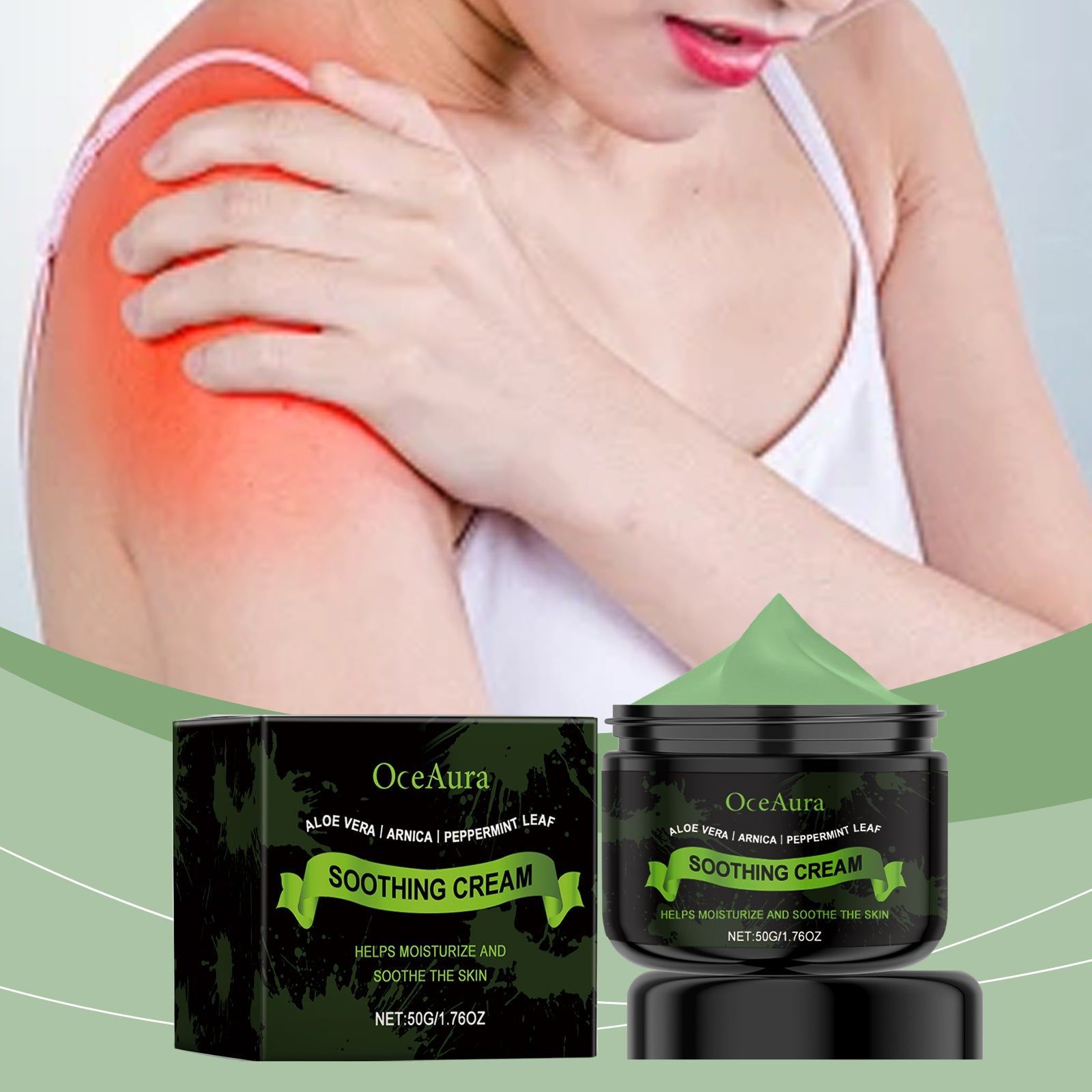 Body Care Moisturizing Cream, Soothing Relief for Skin Discomfort, Hydrating and Refreshing ,50g