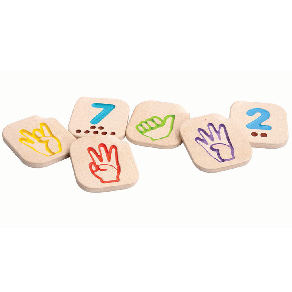 أرقام الإشارات اليدوية من 1 إلى 10 من PlanToys