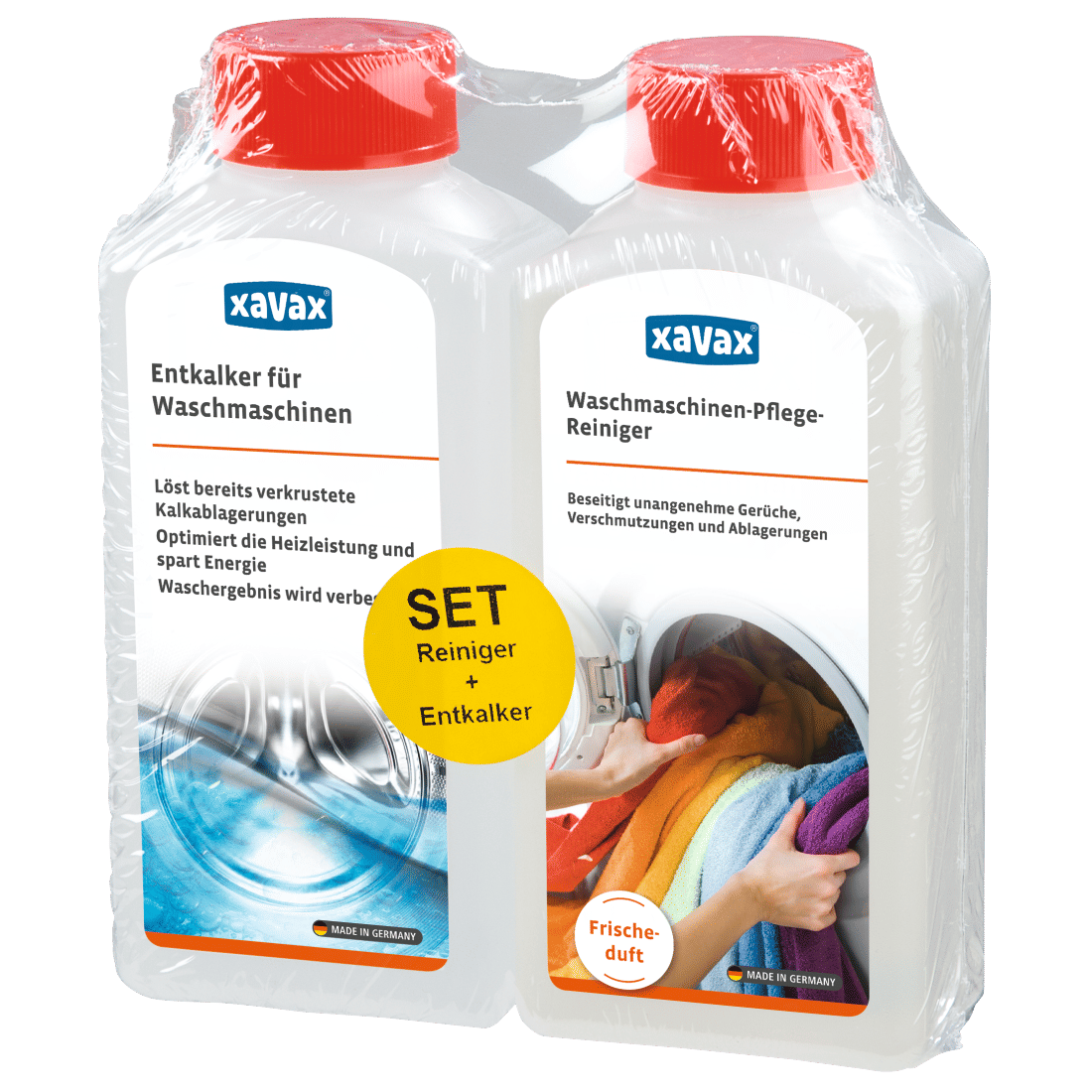 XAVAX 110797 Washing machine care set, descaler + cleaner