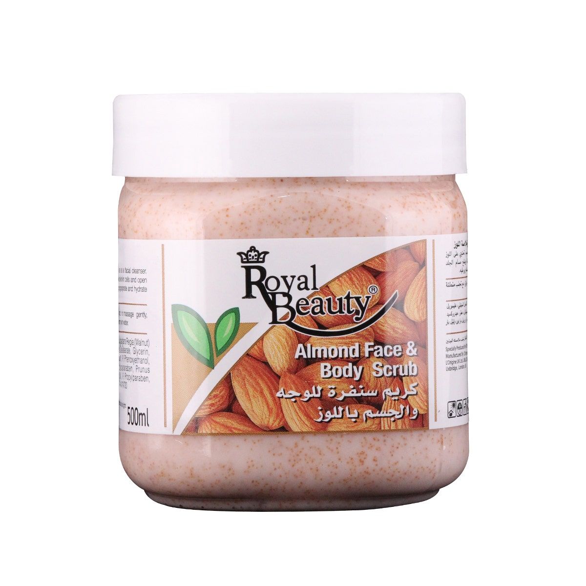 Royal Beauty Almond Face & Body Scrub, 500ml