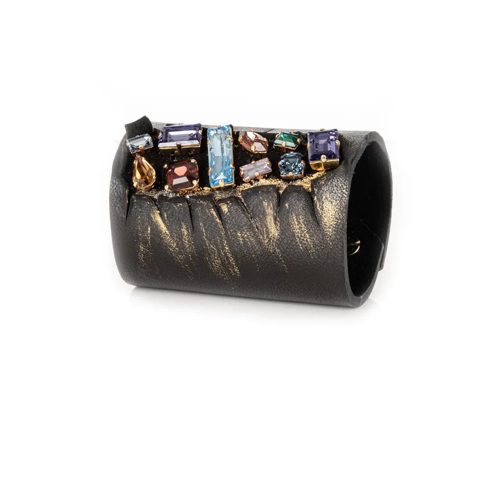 The Dark Midnight Atelier Mosaic Leather Cuff