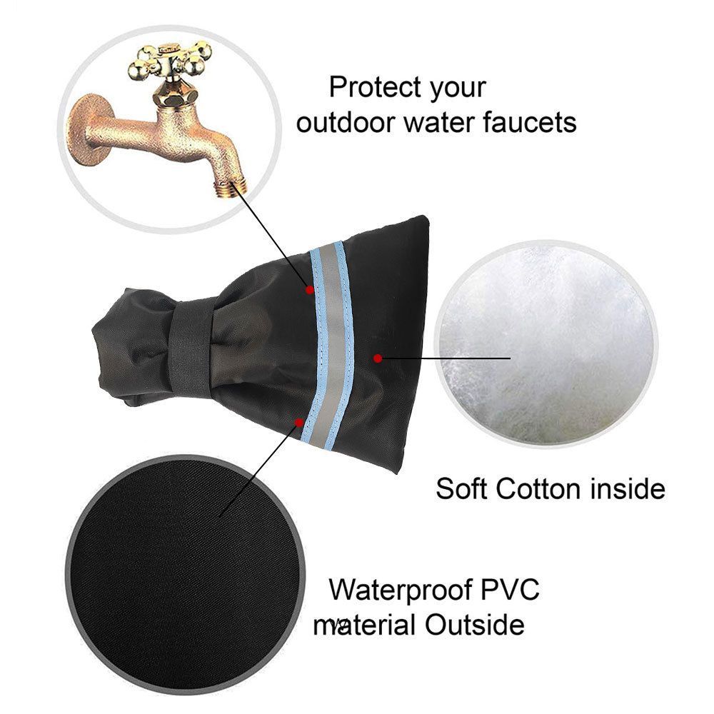 Outside Tap Covers Thickened Tap Jacket Insulated Protector With Reflective Strip