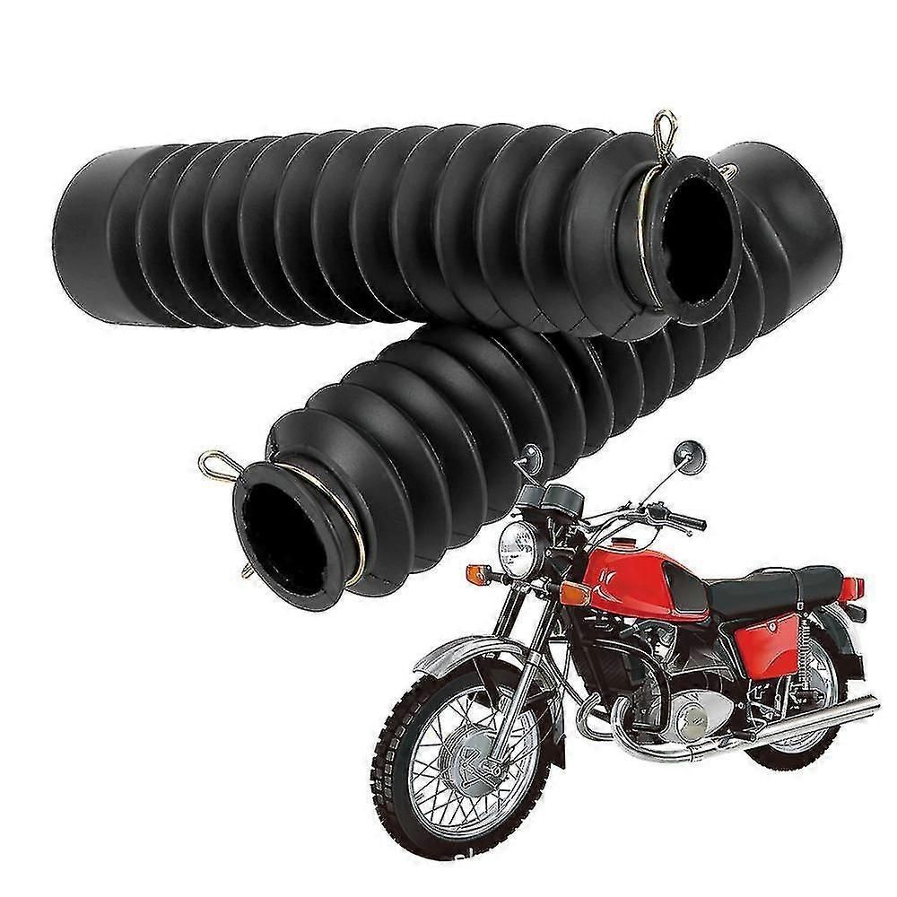 2pcs Front Fork Covers Front Fork Cover Front Motorcycle Protective Boots Shockproof Bellows Fork Shock Absorber 205 X 42mm