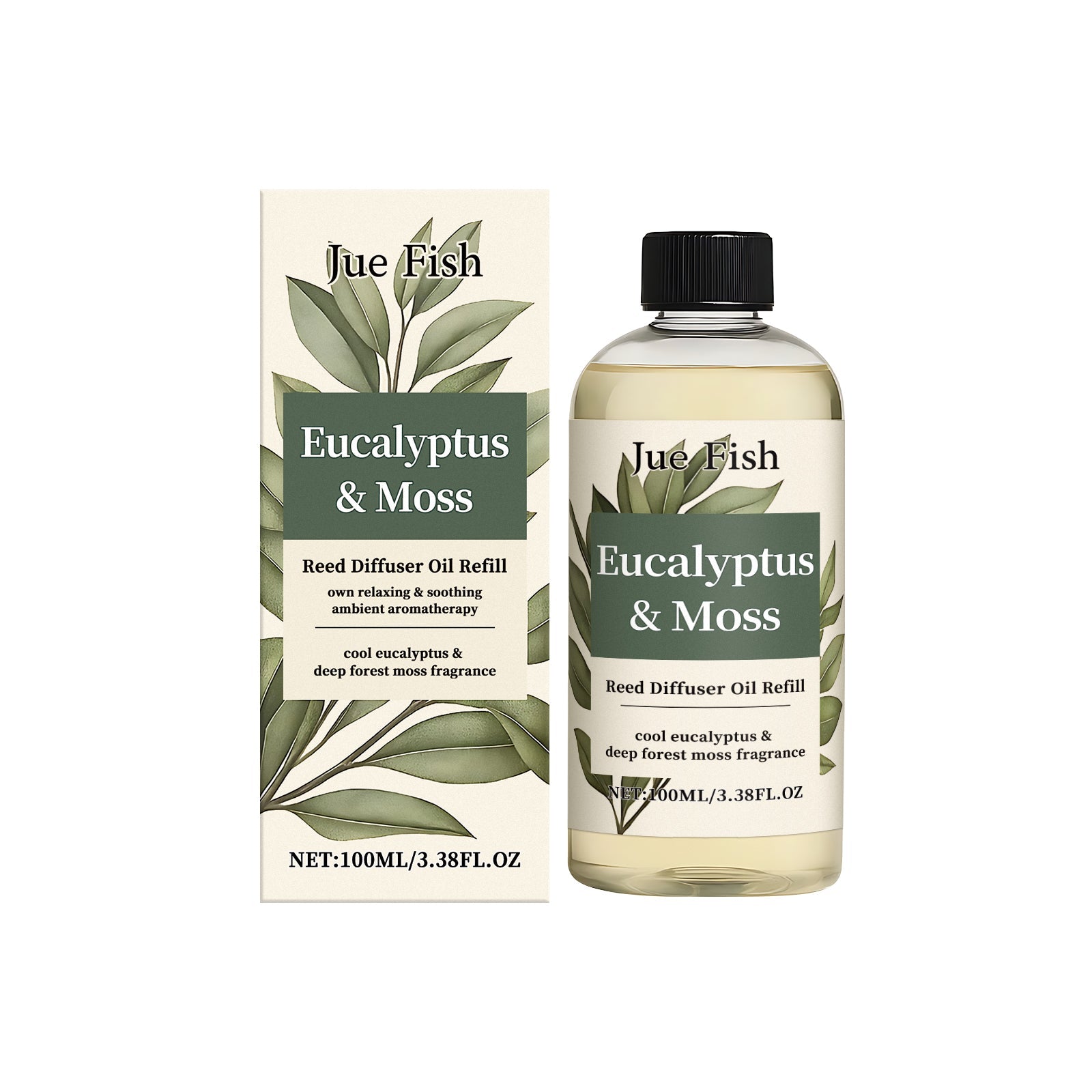 Eucalyptus Moss Aromatherapy Essential Oil, Deodorant Aroma, Refreshing Woody Fragrance ,100ml
