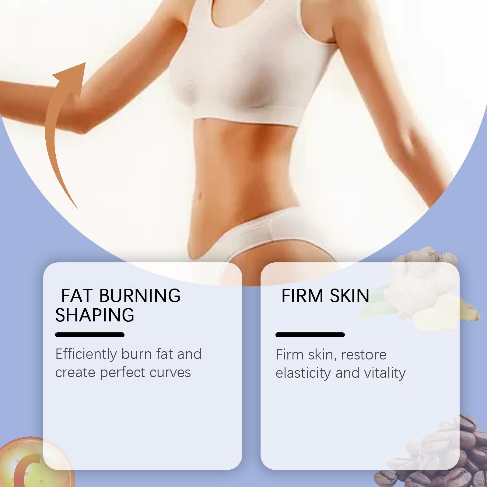 Achieve Slimmer Curves with Body Firming Lactic Acid, Skin Tightening, Fat Burning, Easy Daily Care ,100g