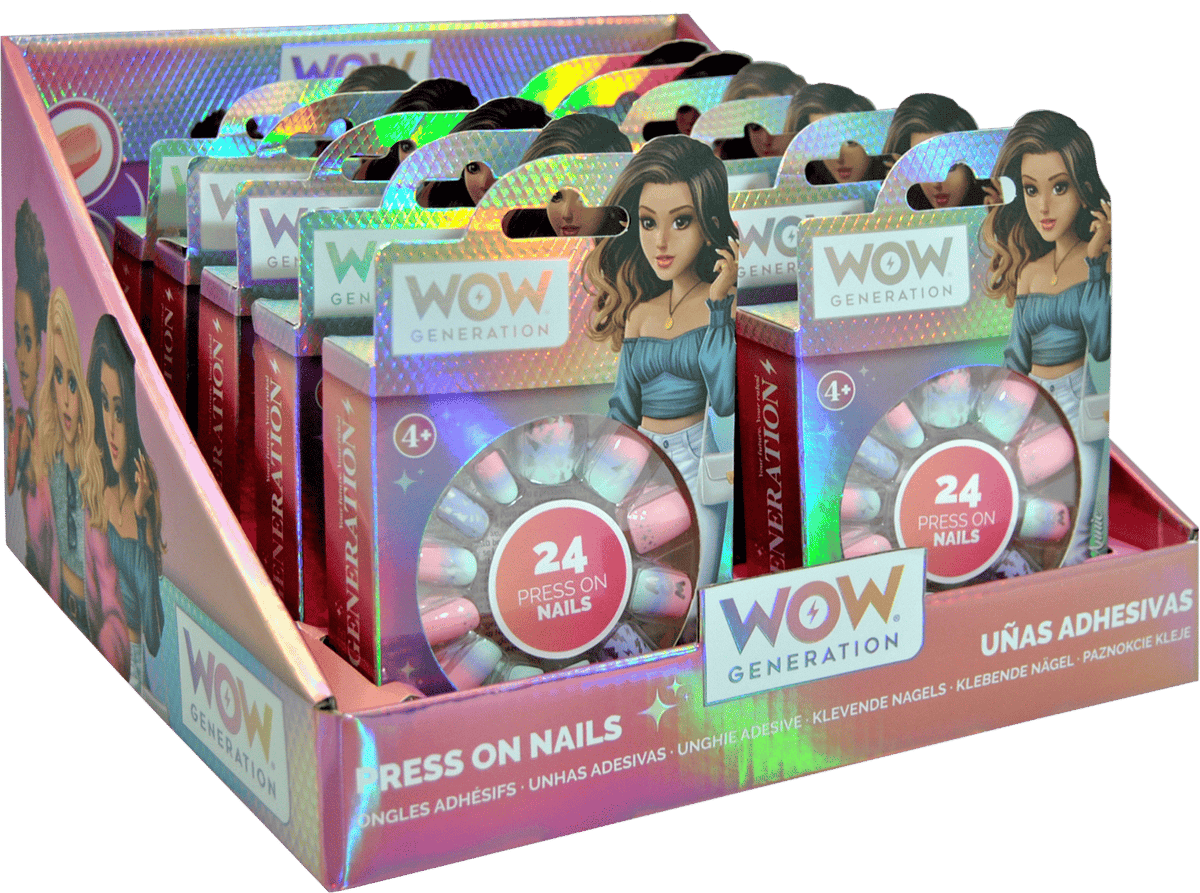 Set of 24 Adhesive Nails-WOW Generation