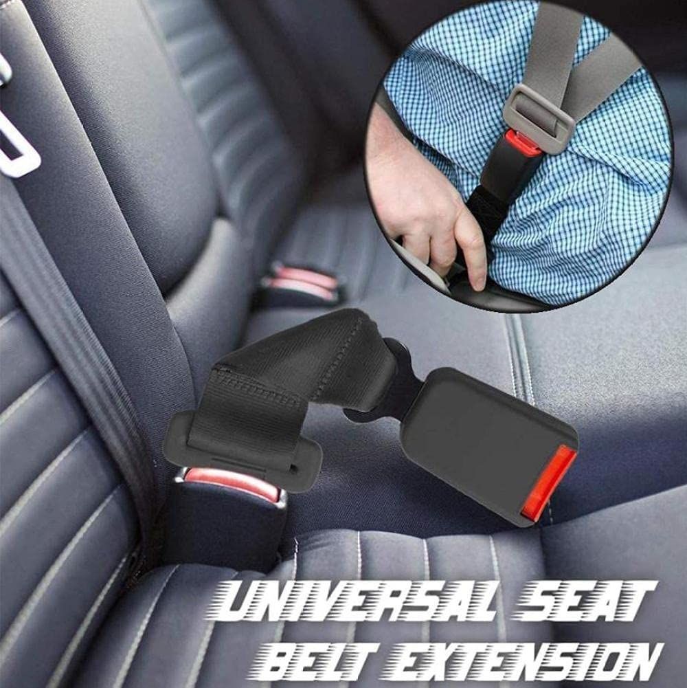 2 Pack Universal Car Seat Belt Extender Adjustable Seat Belt Extension Strap 23cm