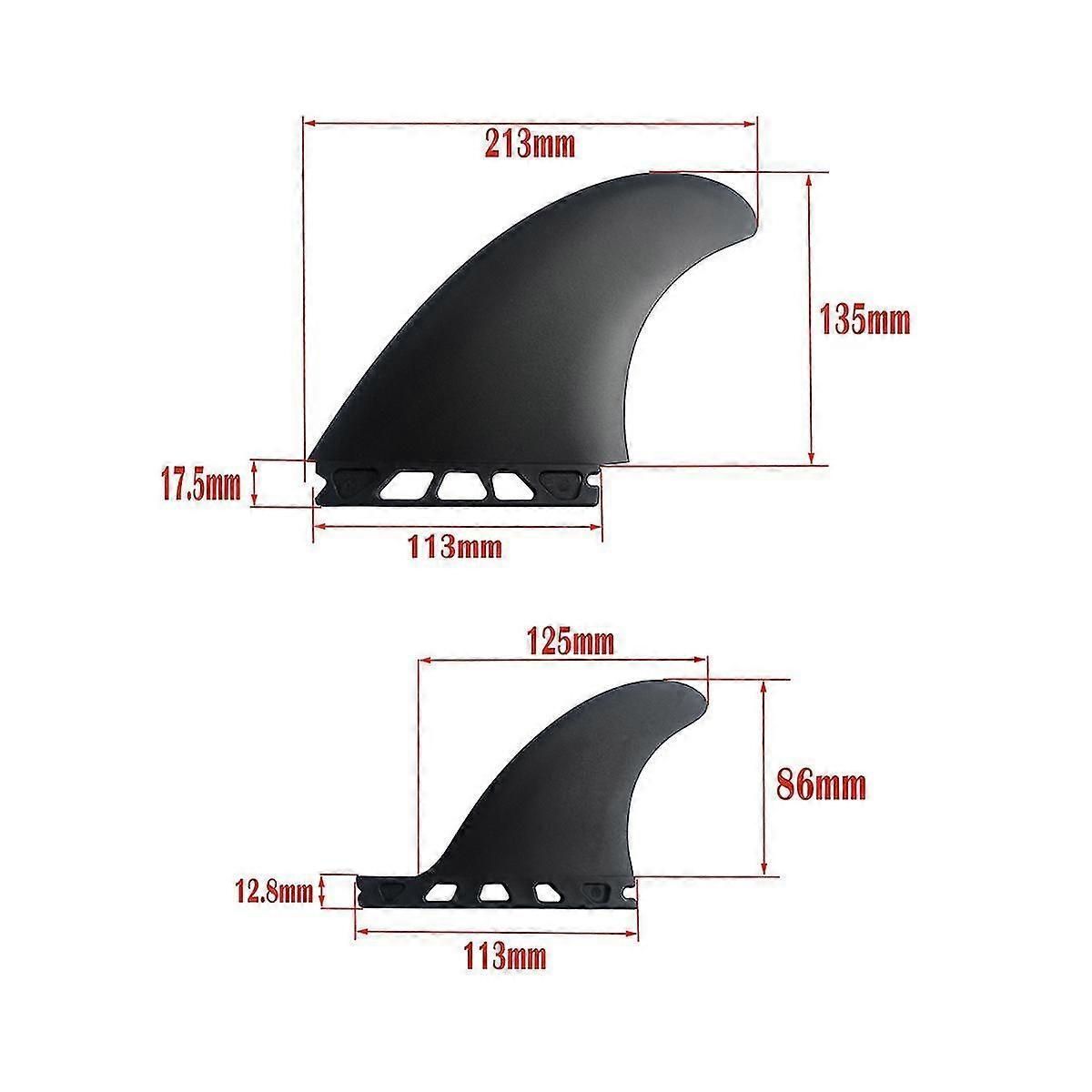 Surfboard Fibreglass Twin Fins for Single Tab Boards