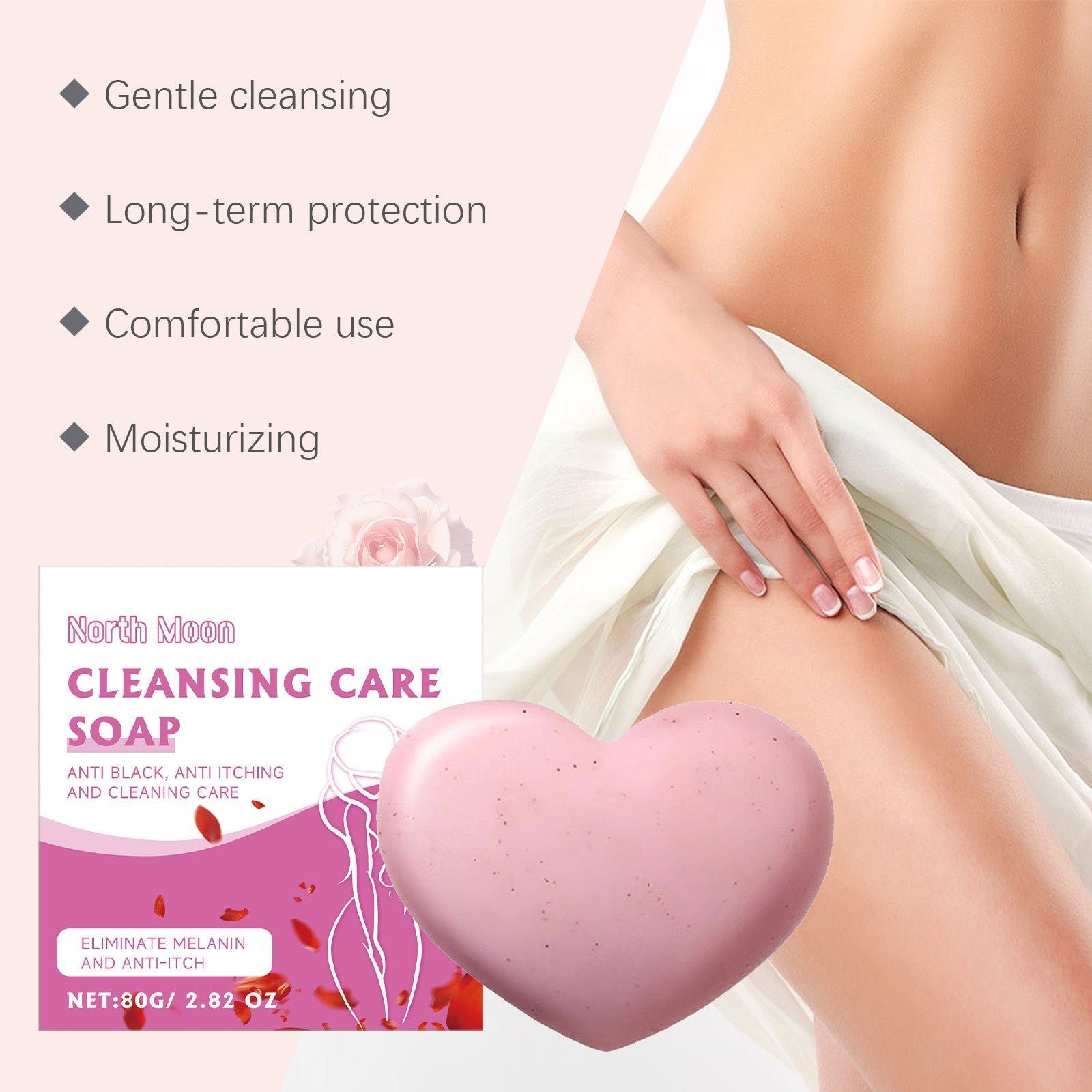 Body Cleansing Soap for Women, Deep Pore, Moisturizing, Soothing ,80g