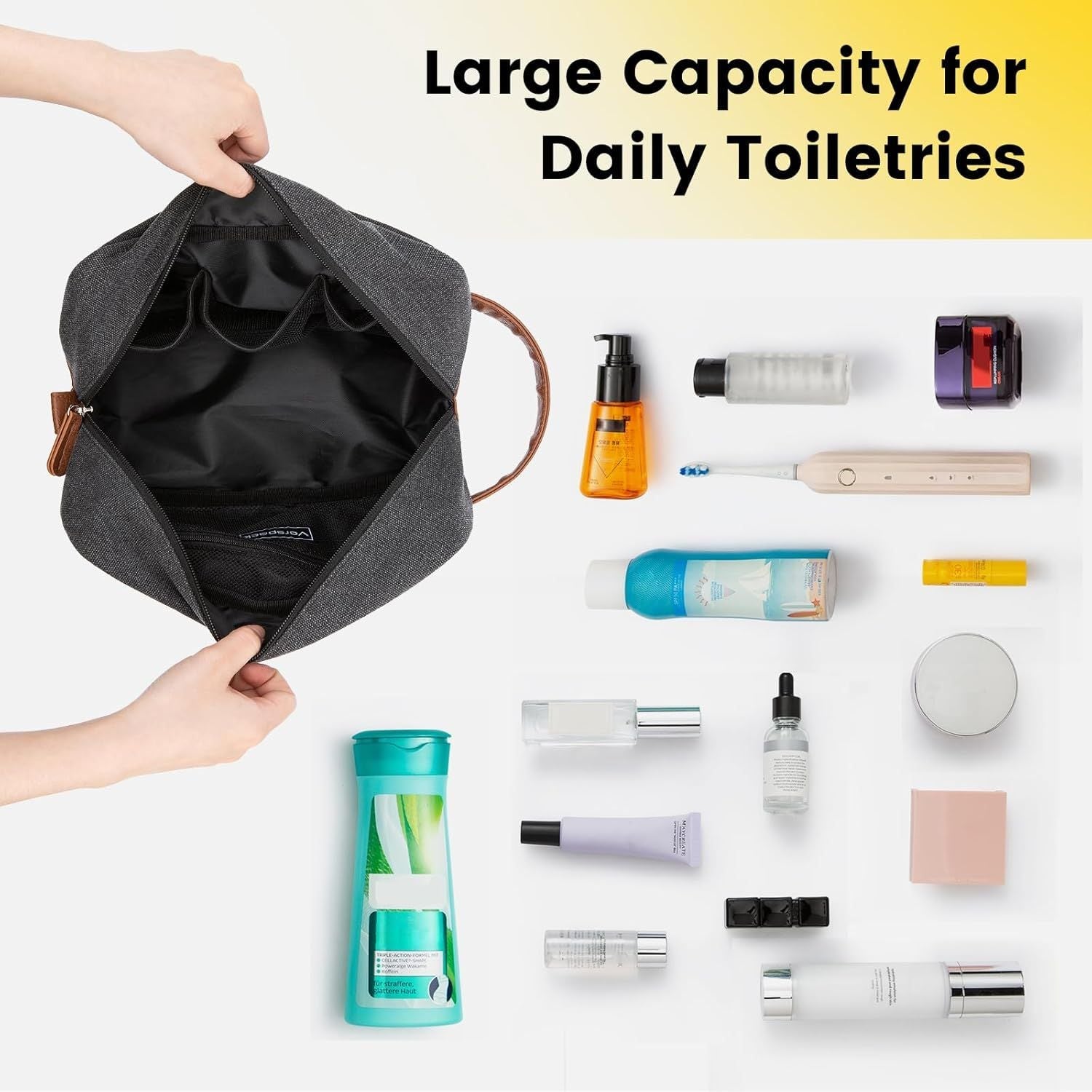 Toiletry Bag Water Hanging Dopp Kit Resistant Canvas Shaving Bag for Travel