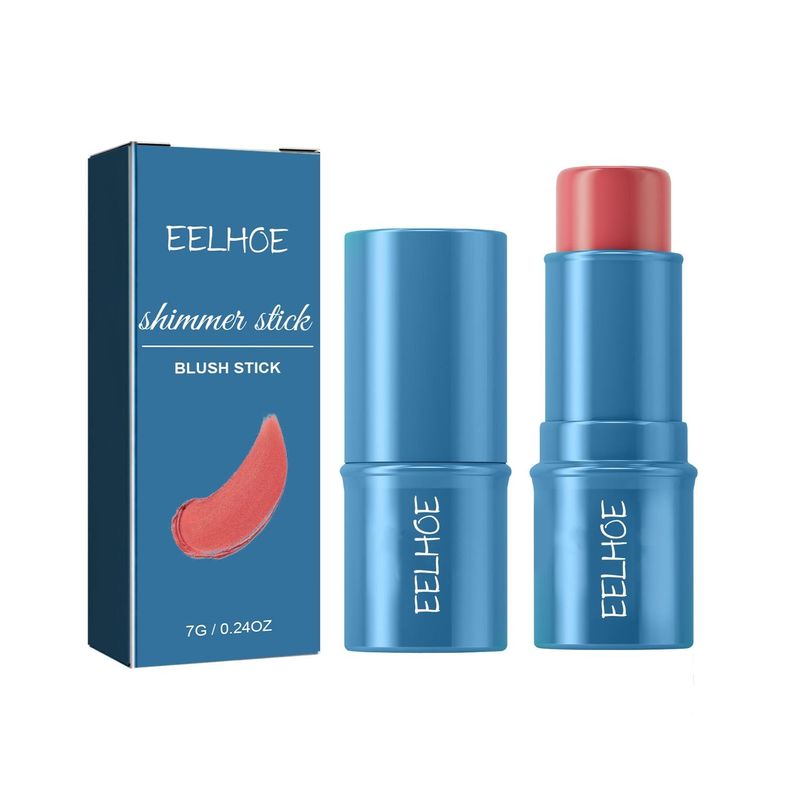 Blush Stick, Natural Waterproof Contouring, Lightweight, 3D Brightening, Makeup Essential ,7g