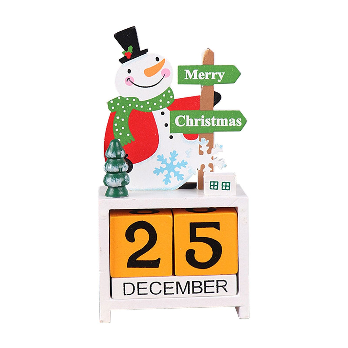 Christmas Calendar Mini Wooden Advent Countdown Calendar Ornaments Gifts