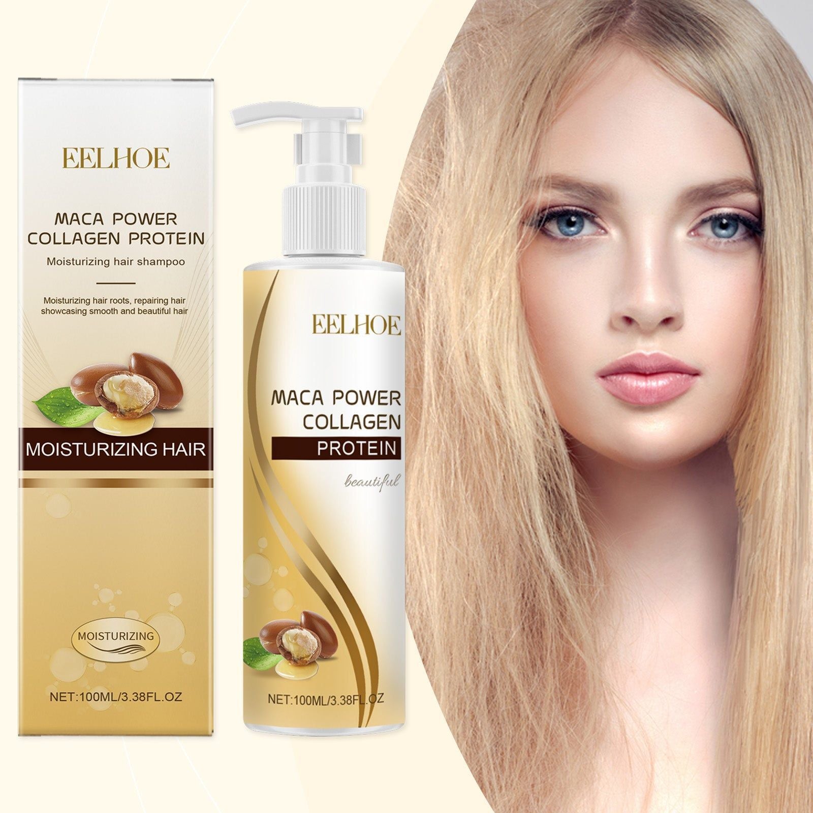 Collagen Volumizing Shampoo, Deep Clean Hair, Nourish, Repair, Shine ,100ml