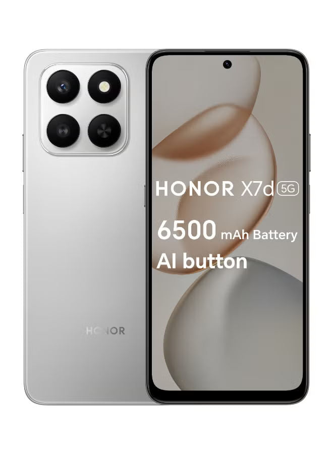 Honor X7d 5G Dual SIM Meteor Silver 6GB RAM 128GB - Middle East Version