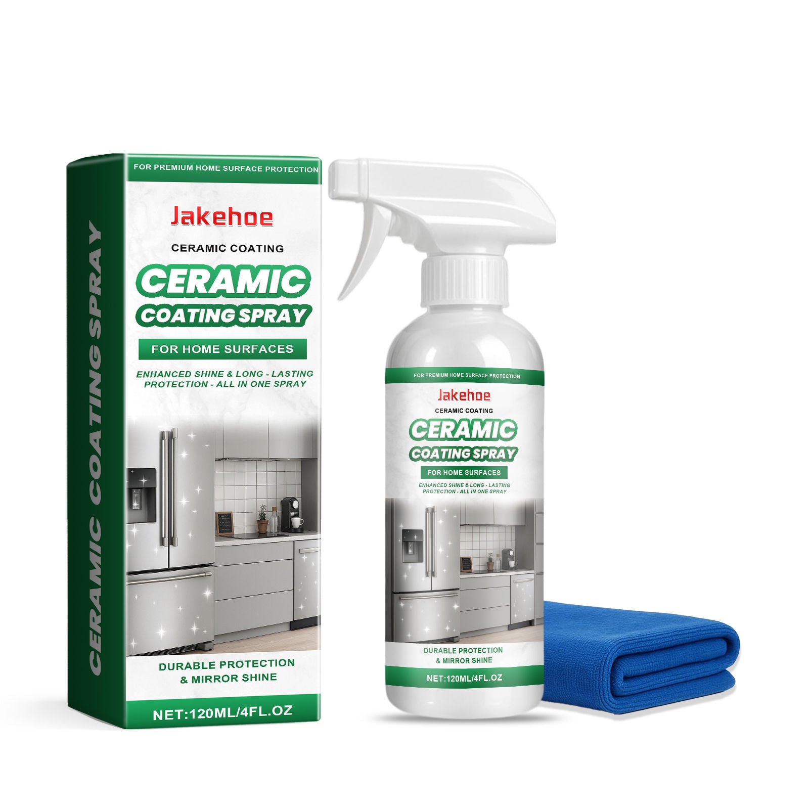 Ceramic Coating Spray for Cleaning and Polishing, Indoor Tile Brightening, Dirt Resistance ,1set