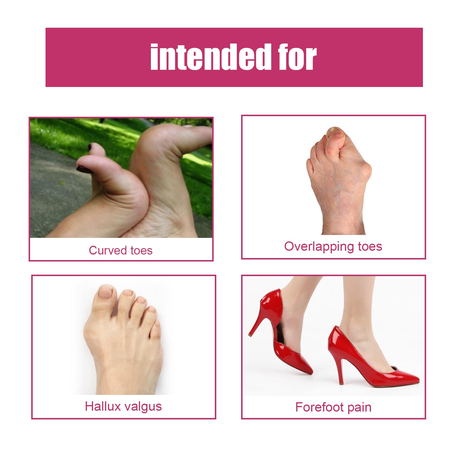 Bunion Valgus Correction Toe Separator, Foot Pain Relief, Comfortable Toe Corrector ,1pair