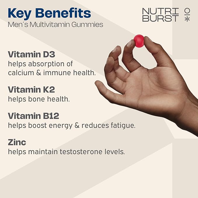 Nutriburst Men's Vitamins  Wild Berry  60 Gummies