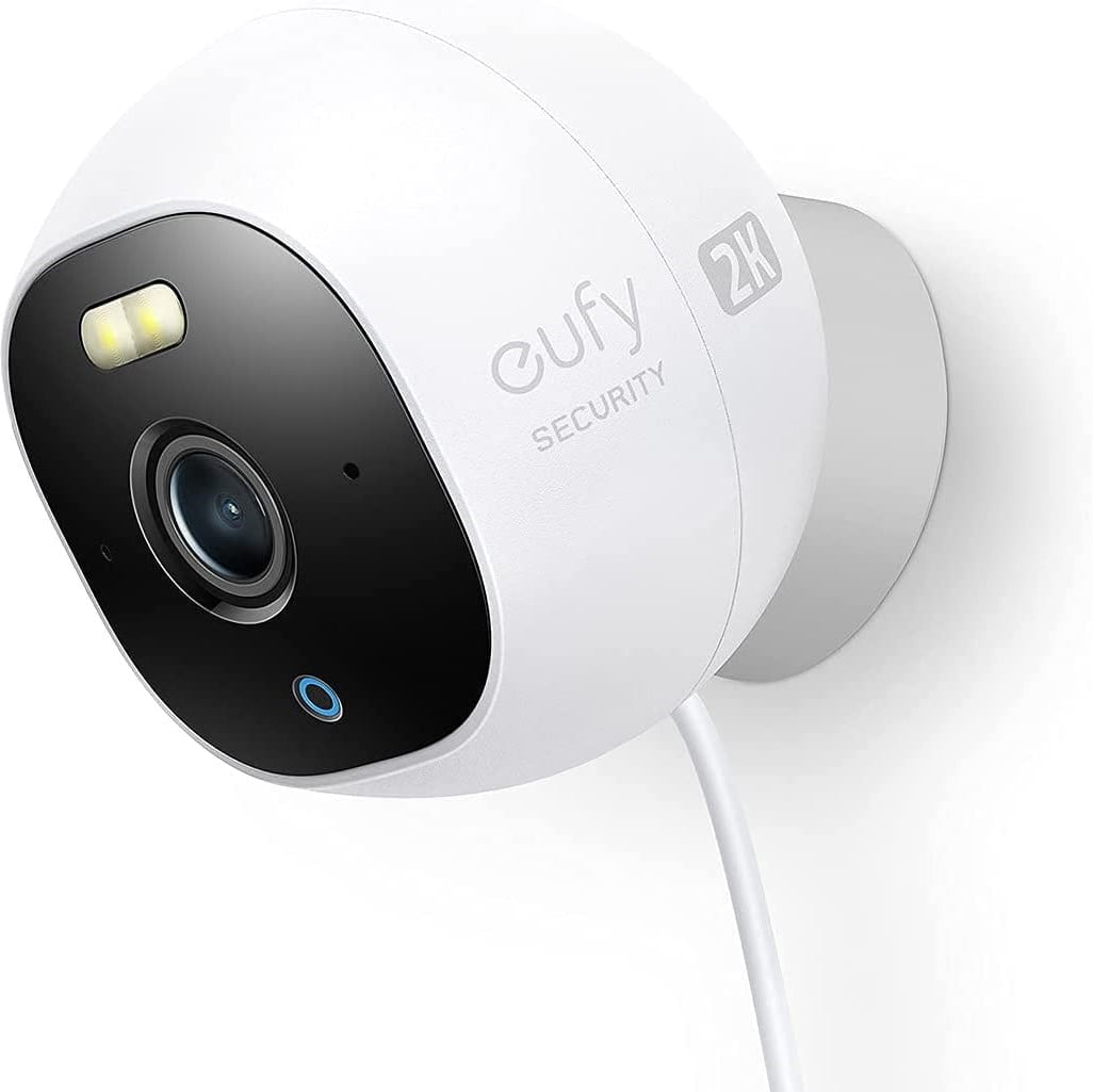 Eufy Indoor Outdoor Cam Spotlight Pro 2K with 32GB microSD, White