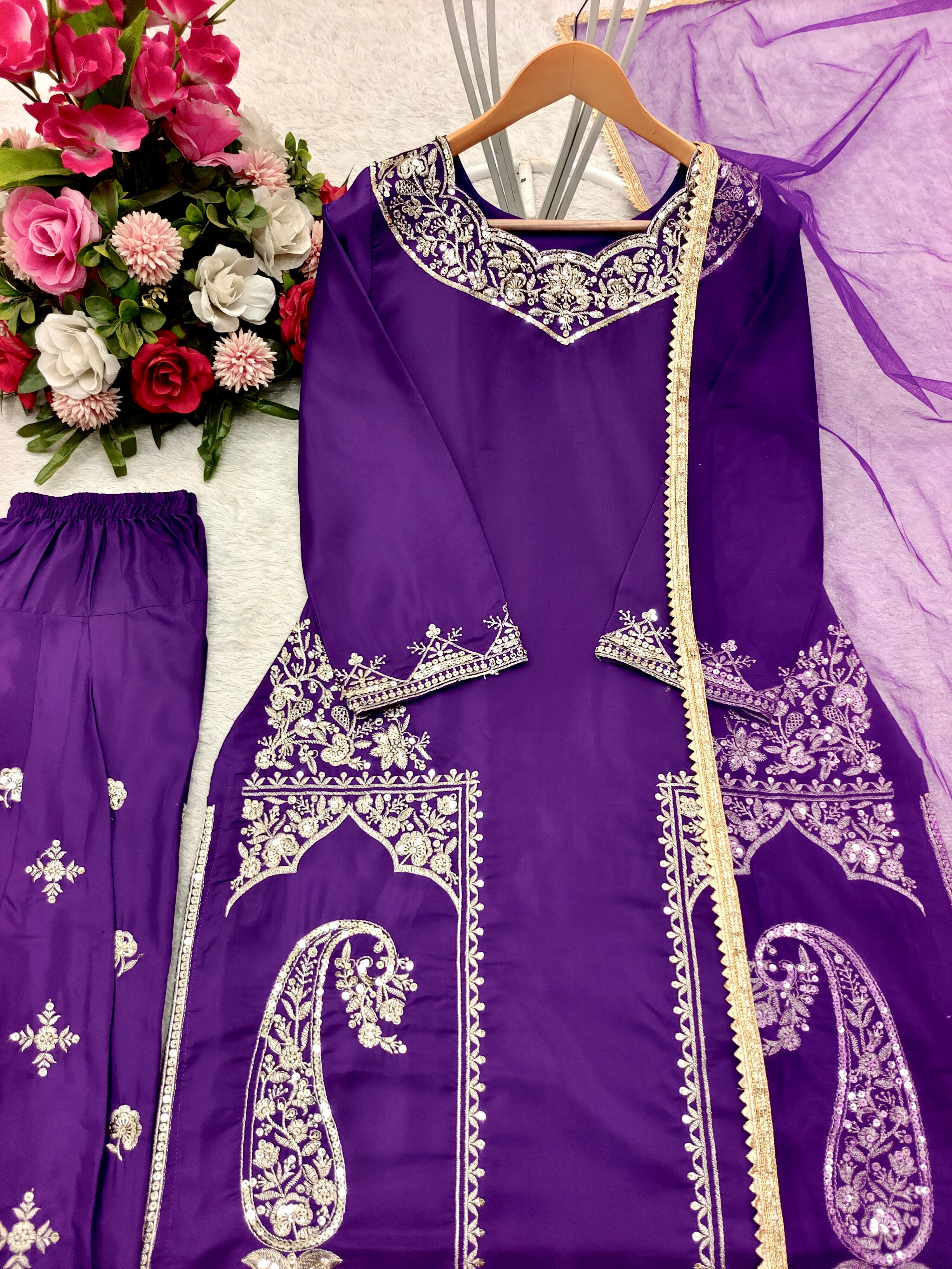 Party Wear Beautiful Top-Bottom And Fancy Dupatta