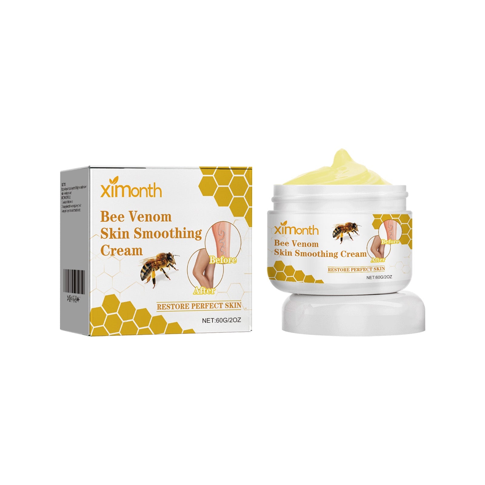 Bee Venom Leg Care Cream, Natural Herbal, Boost Circulation, Intravenous Care ,60g