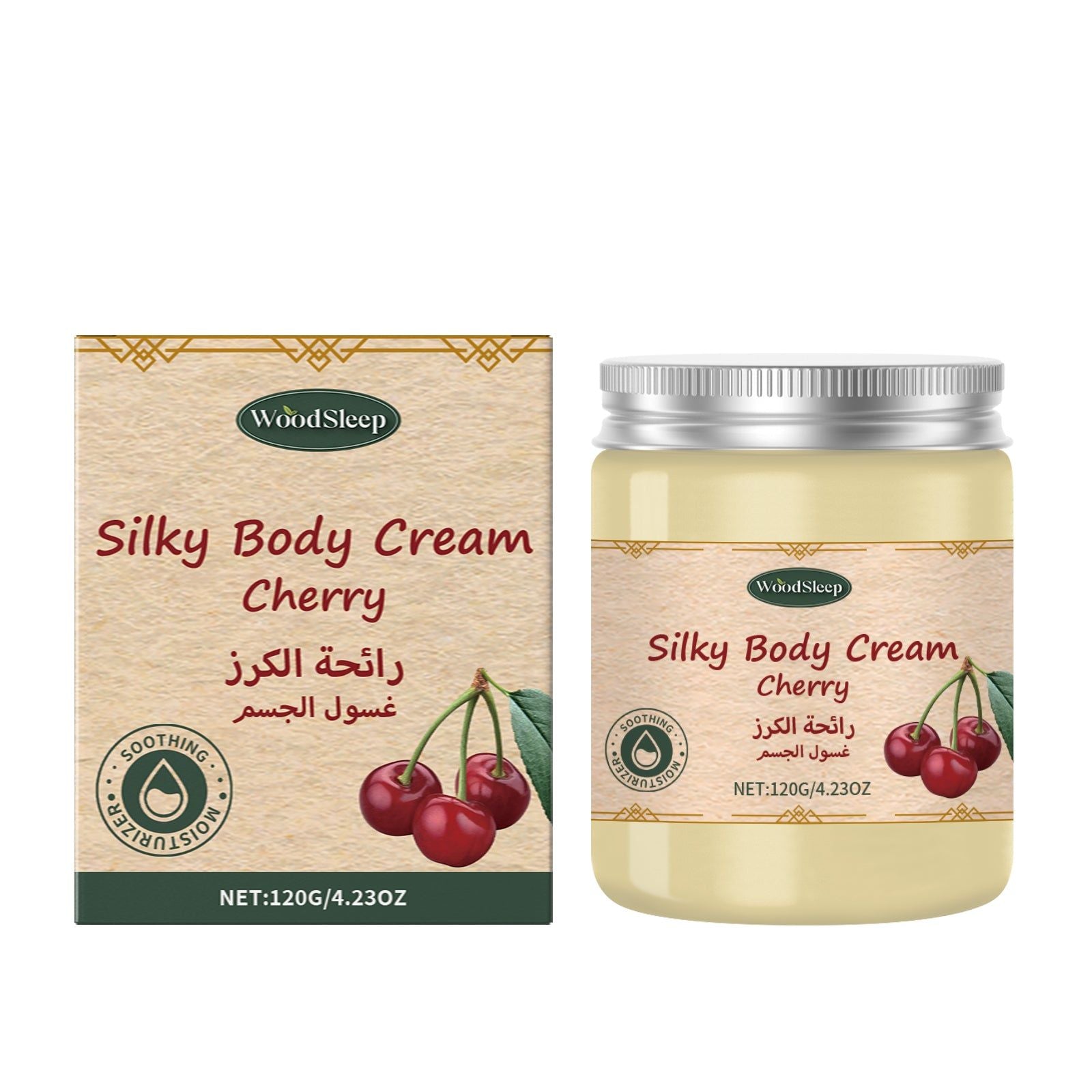 Cherry Moisturizing Cream, Hydrates Nourishes Skin, Non-Sticky, Anti-Aging, Natural Glow ,120g