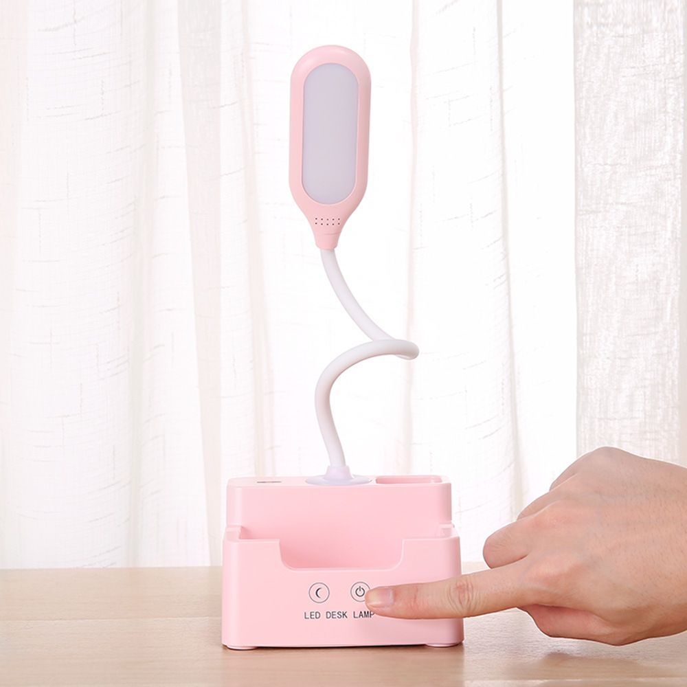 Rechargeable LED Desk Touch Lamp With Fan Student Bedside Reading Light With Stand
