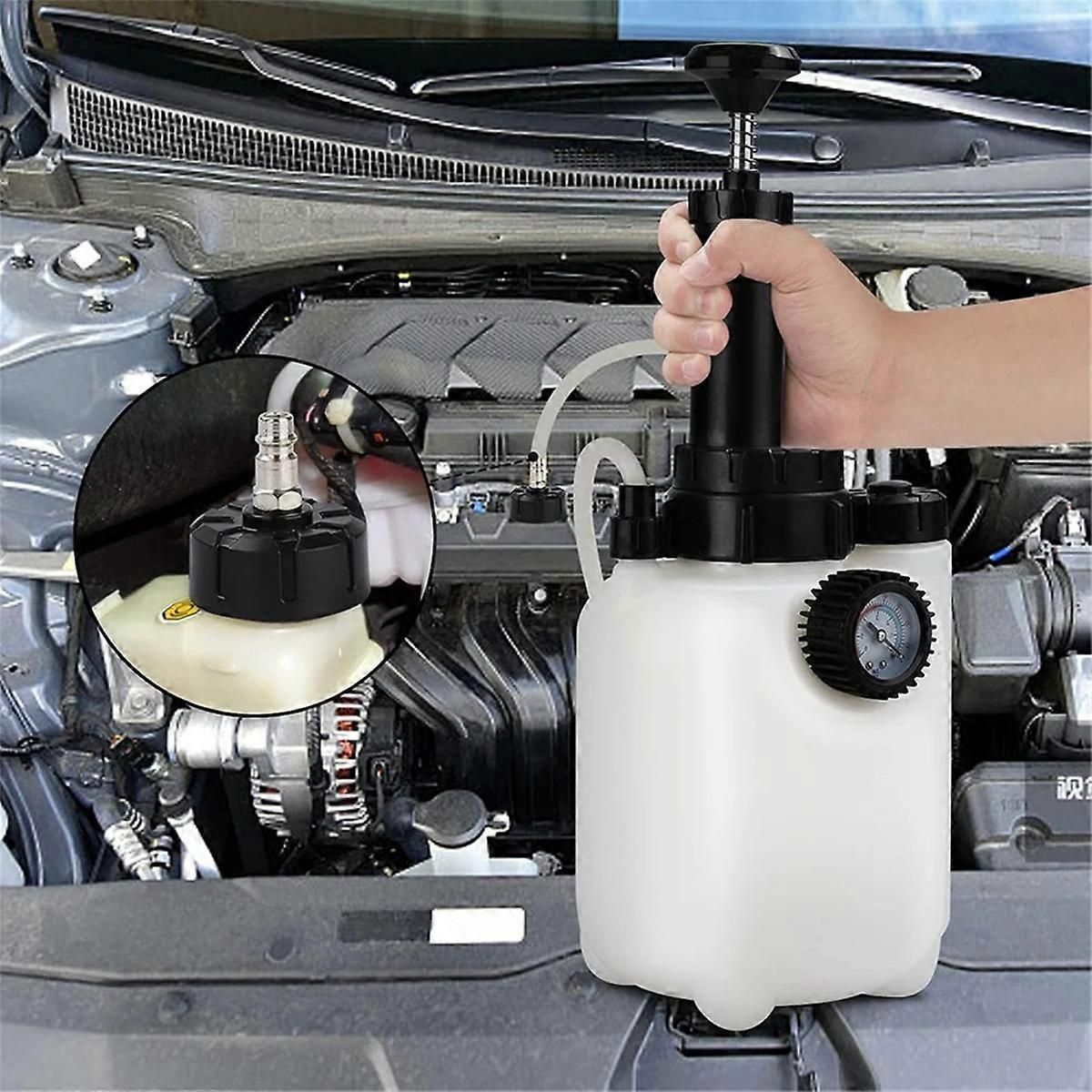 3L Brake Fluid Bleeder Kit With Pressure Gauge