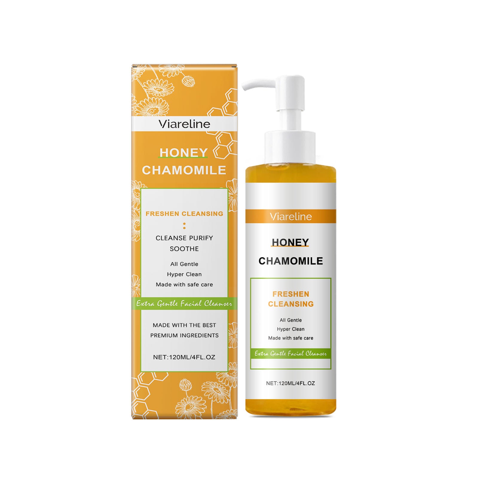 Chamomile Facial Cleanser, Hydrating, Gentle Pore Cleanser, Anti-Aging, Skin Care ,120ml