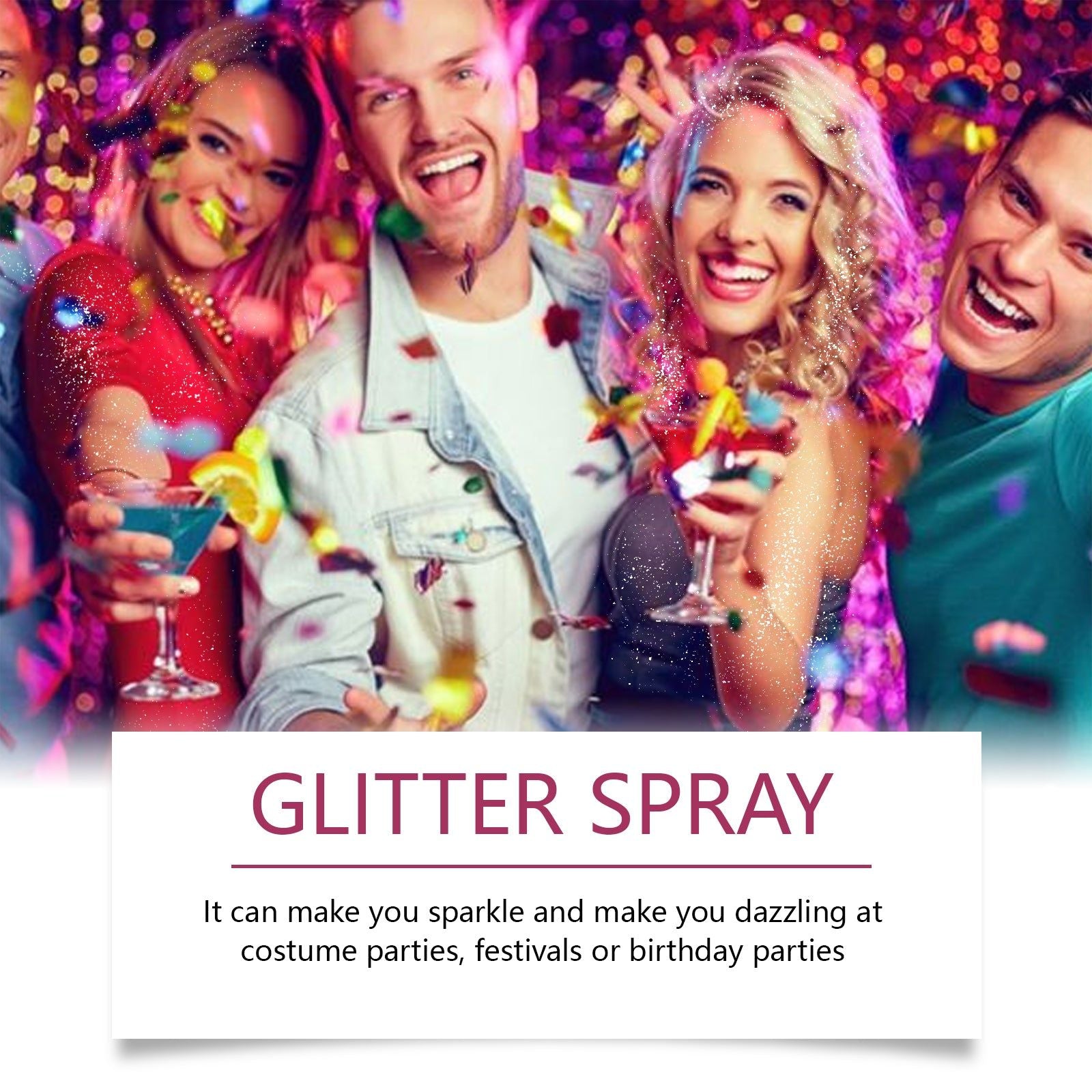 Body Flash Spray, Shimmer Highlight Makeup for Festivals, Parties, and Costumes ,100ml