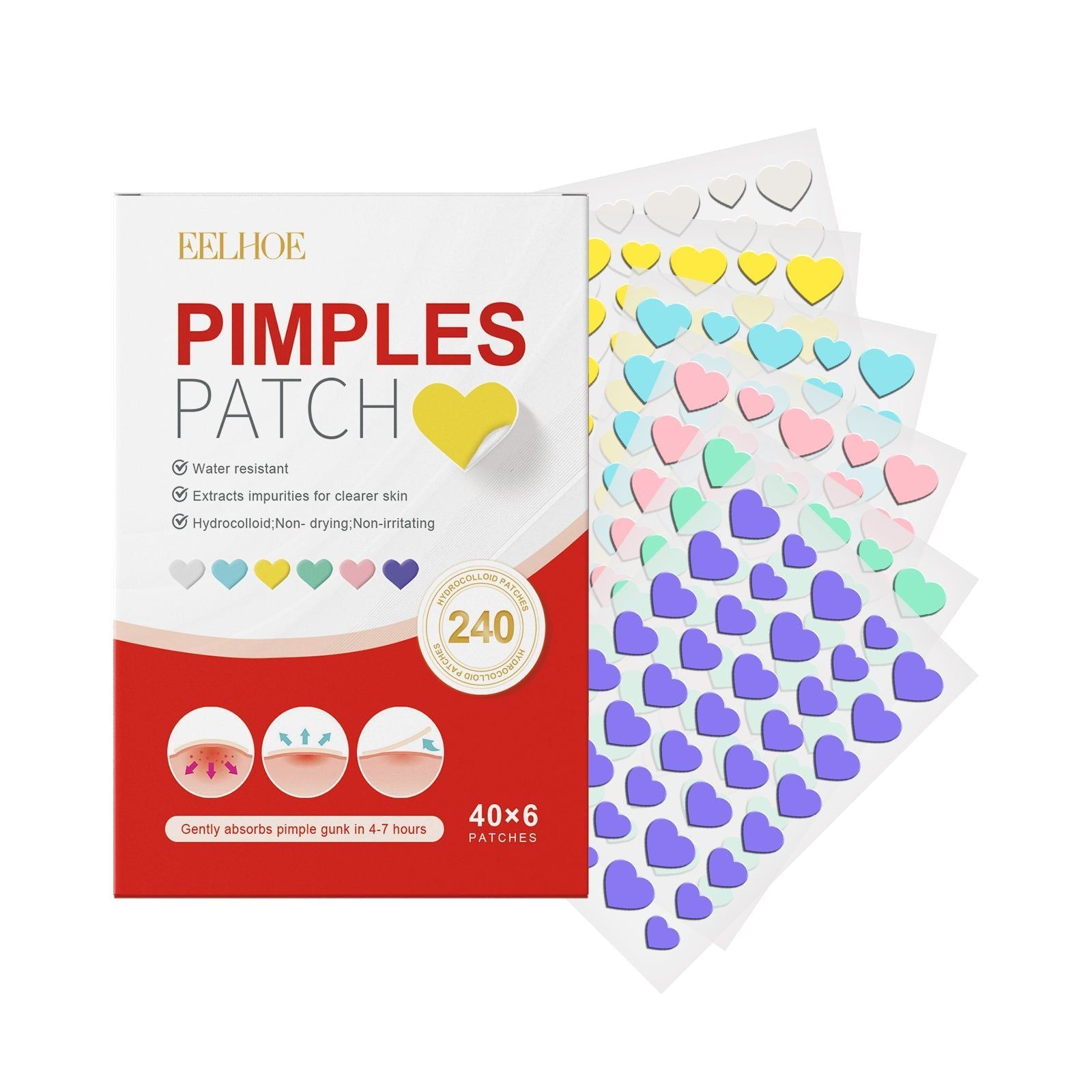 Clear Acne Patch with Salicylic Acid, Hydrates, Calms Skin, Fast Acne Relief ,240pcs