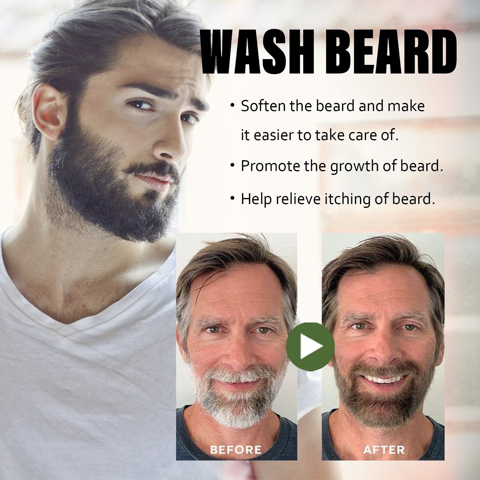 Beard Care, Natural Thickening Beard Soap, Nourishing & Moisturizing ,1pcs
