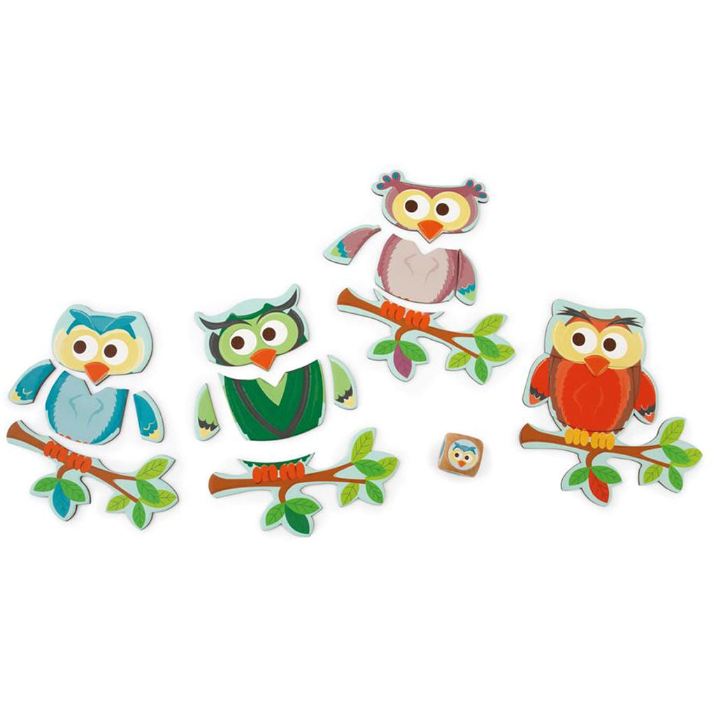 Owl Puzzling Game, In Contour Box