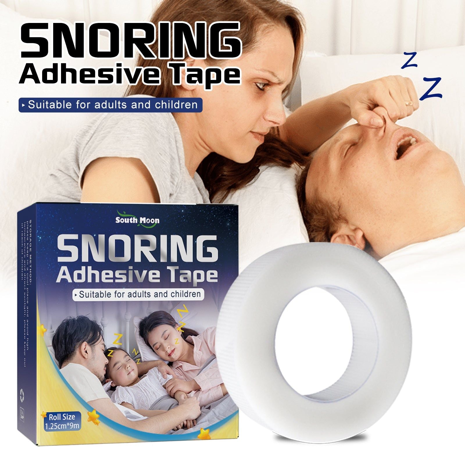 Care Tape, Snore Relief, Breathable Nasal Strips for Better Sleep ,1 pcs
