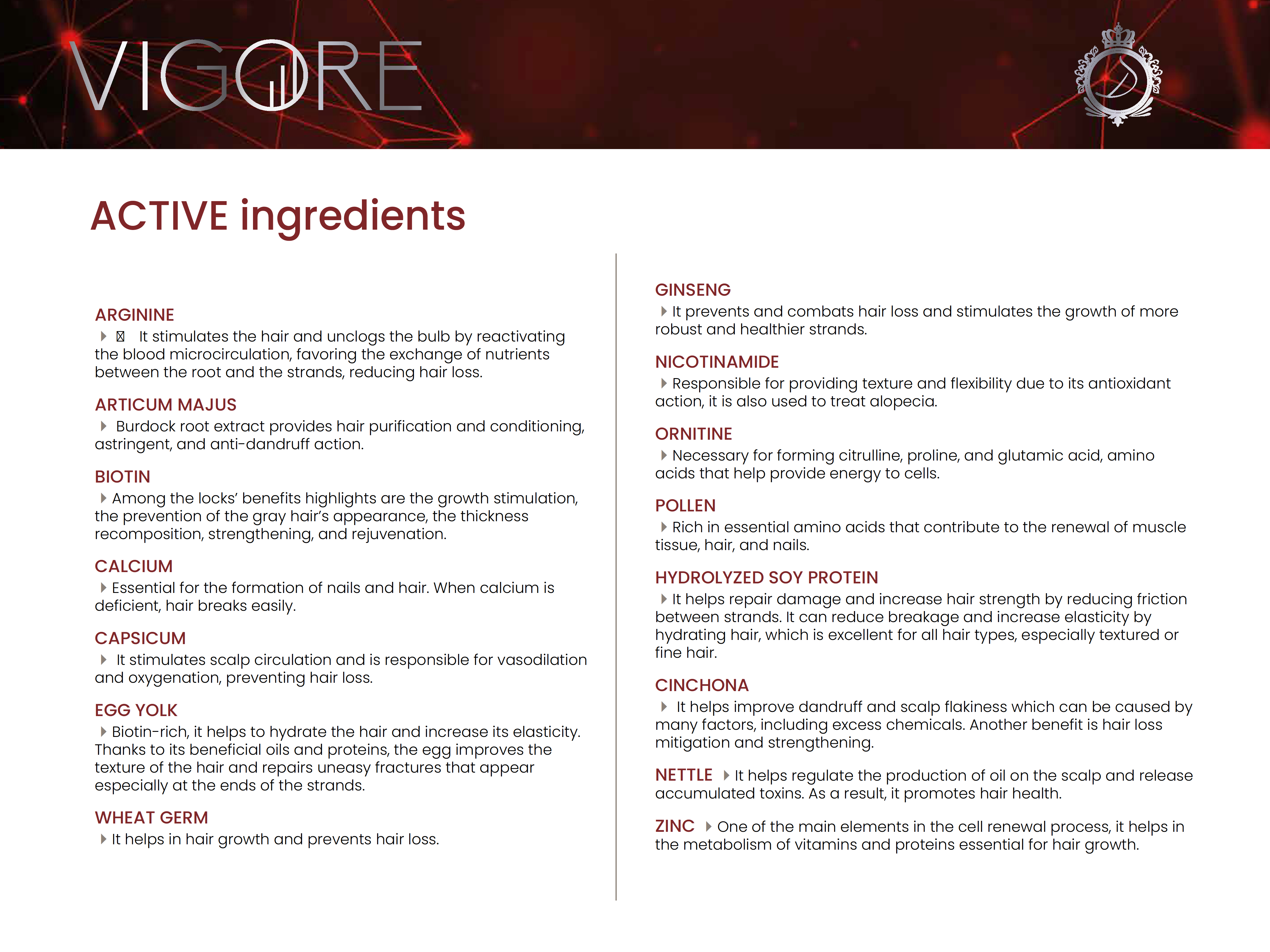 VIGORE Anti-Hair Loss Tonic 50ML