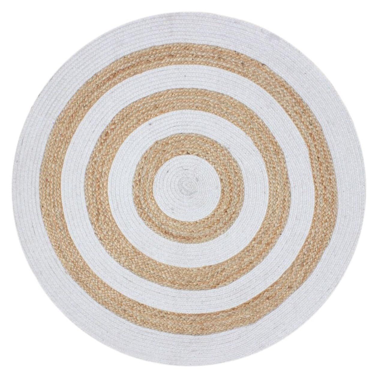 AIESY®  Beautiful Geometric Pattern Reversible Jute Rug