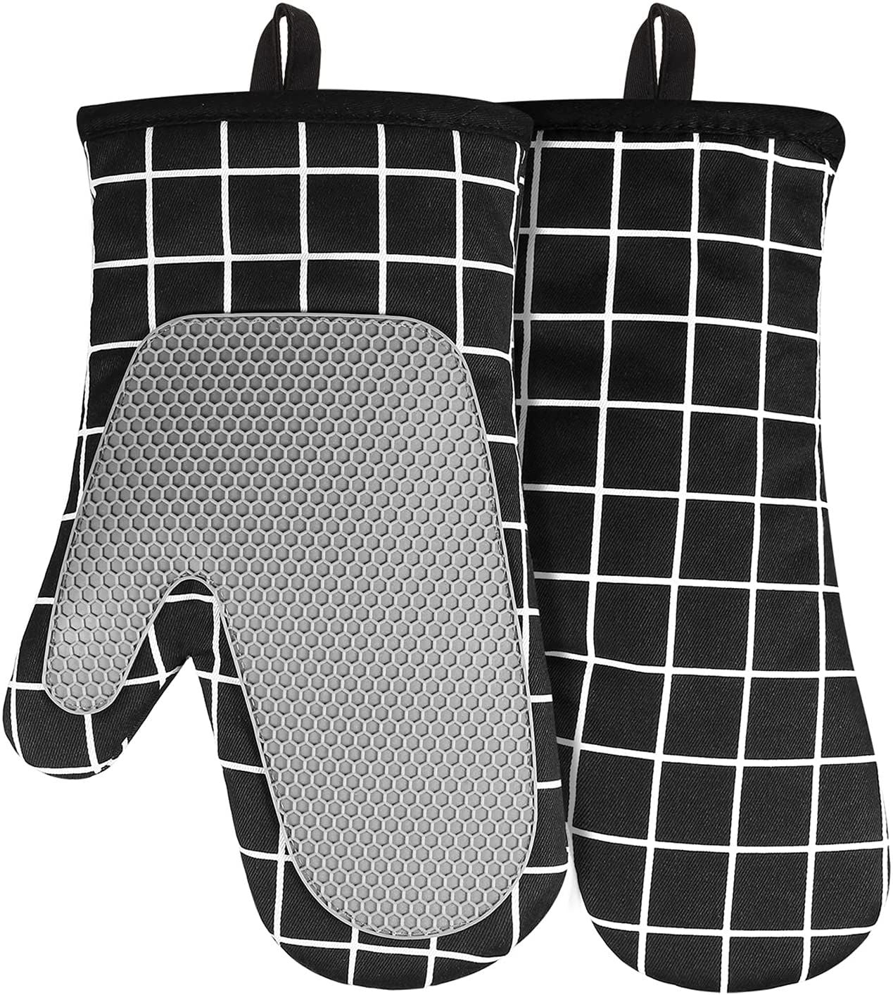 Oven Gloves Heat Resistant Mitts Silicone Kitchen Heat Insulating Gloves For Baking