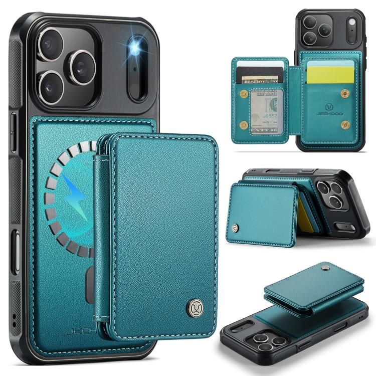 For iPhone 18 Pro Max / iPhone 17 Pro Max JEEHOOD J05 Business Magnetic Style RFID Leather Phone Case