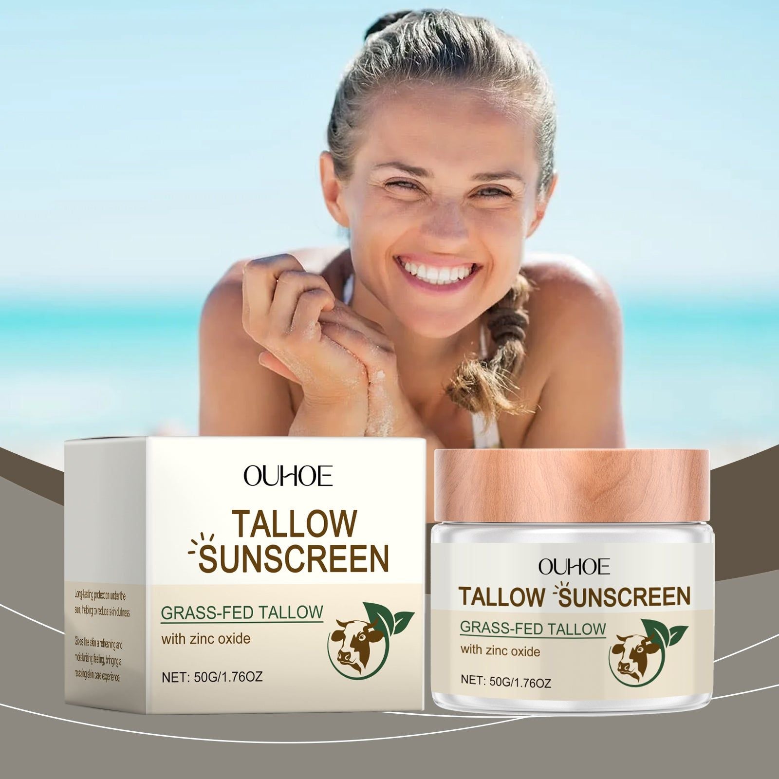 Body Care Moisturizing Sunscreen, Lightweight Outdoor Protection, Gentle Daily Skin Shield ,50g