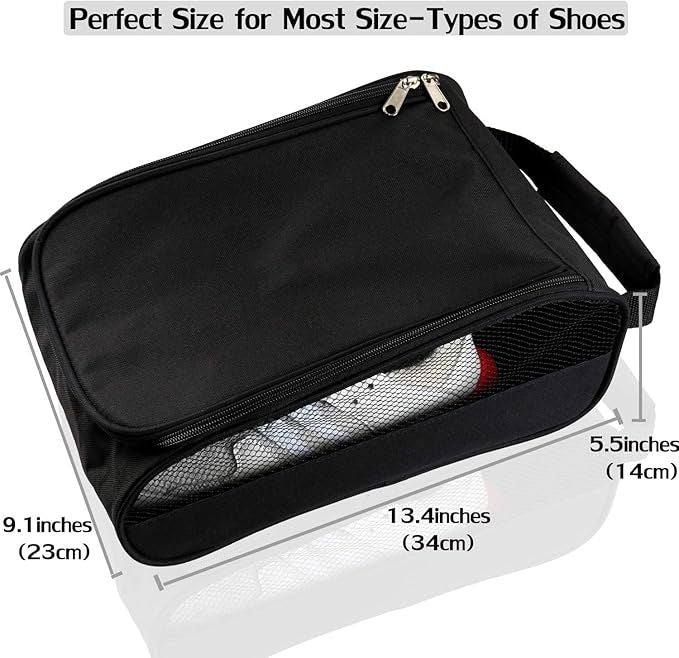 Outdoor Portable Golf Shoes Bags Outdoor Travel Zippered Breathable Carrier Bag