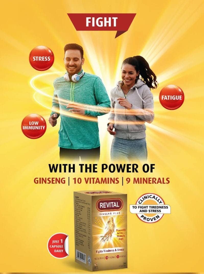 Revital Ginseng Plus Capsules 30’S