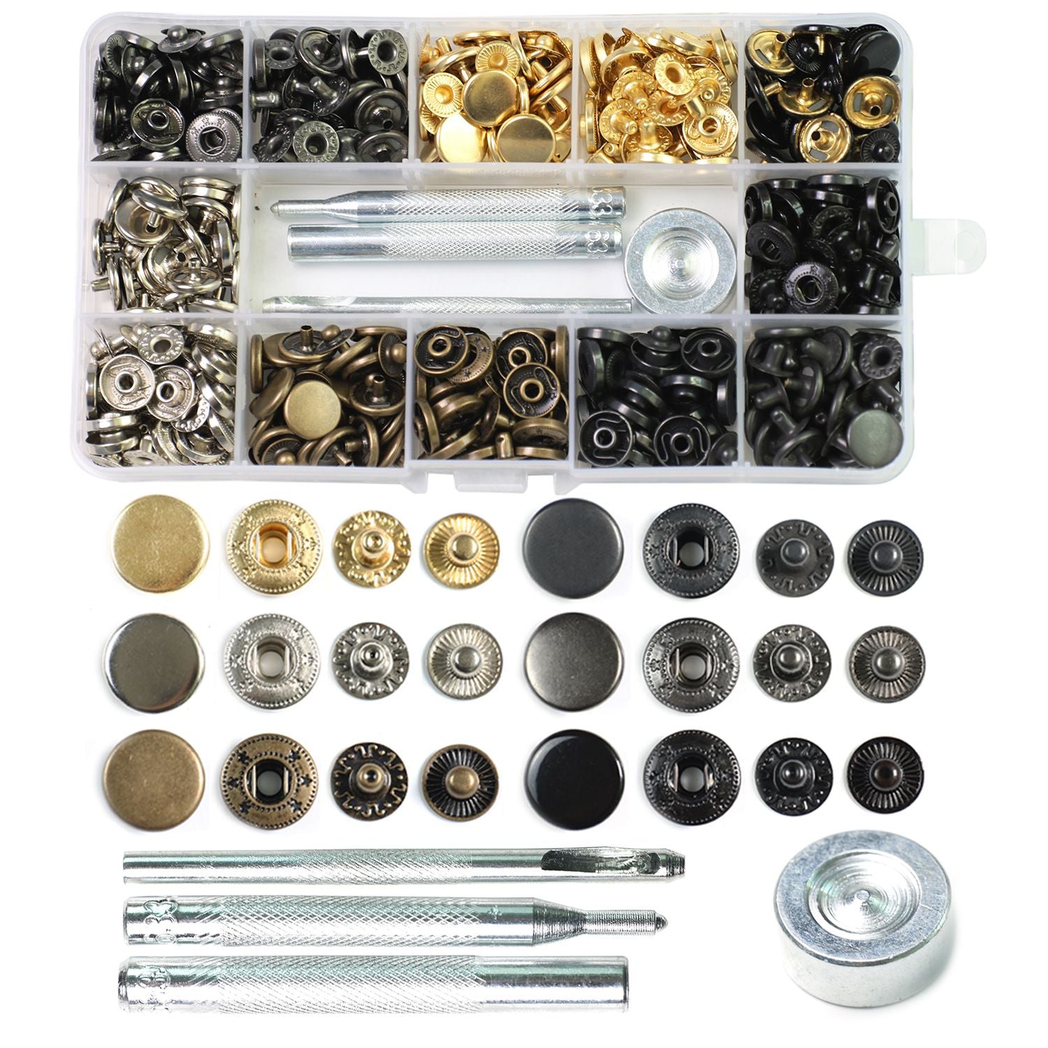 Metal Snap Kit Snaps for Leather Handmade DIY Clothes Pants Metal Buttons