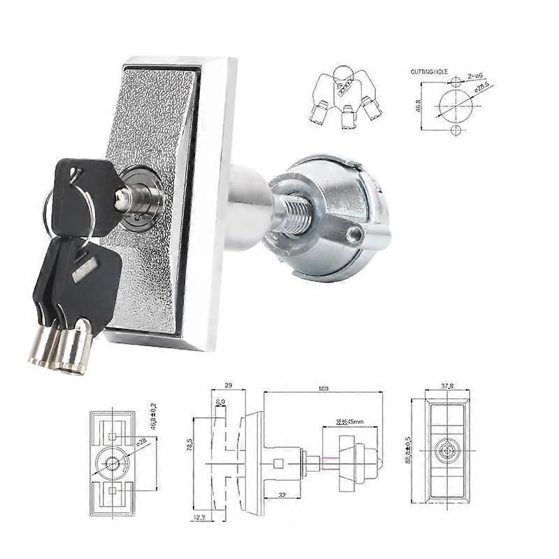 Universal Zinc Alloy Security Lock with Key for Safe Cabinet Lock