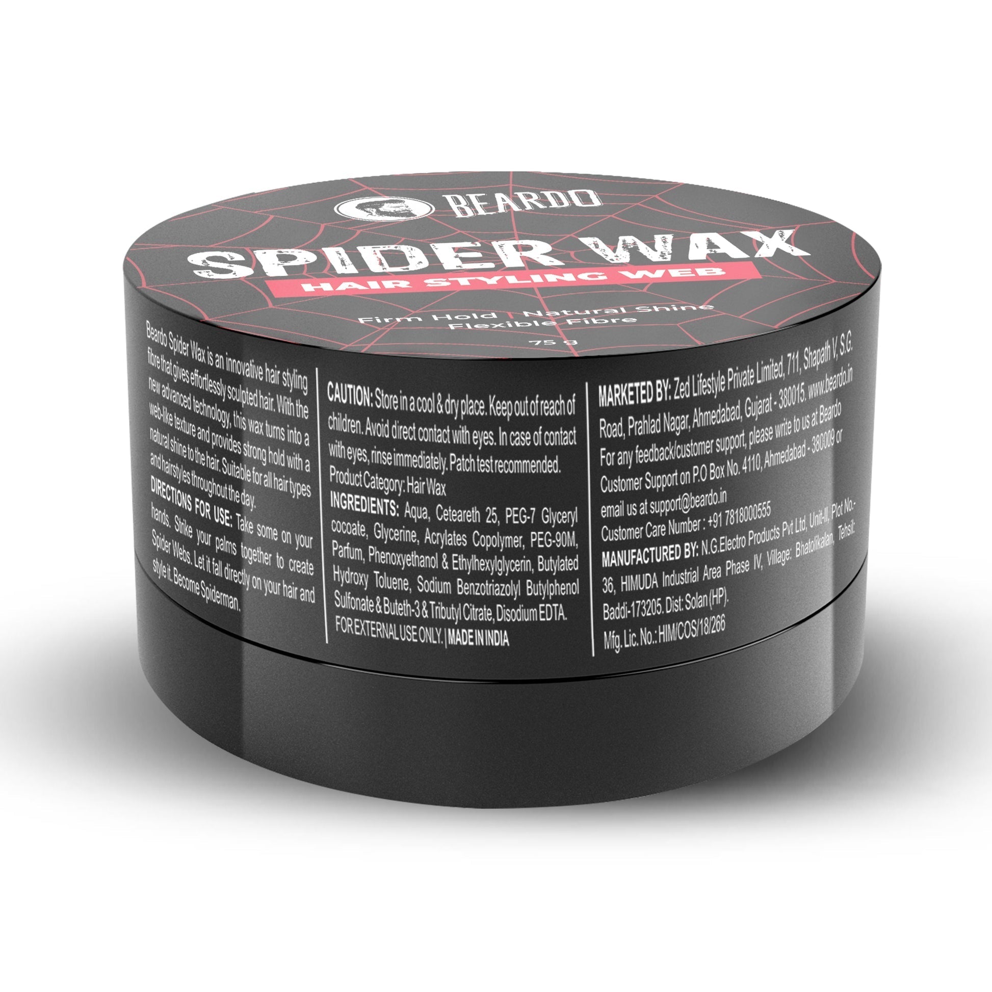 Beardo Spider Wax Hair Styling Web 75g