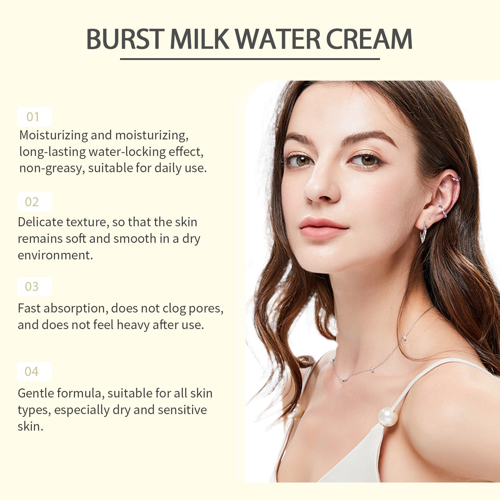 Camel Milk Facial Care Moisturizer, Deep Hydrating, Nourishing Skin Daily ,50g