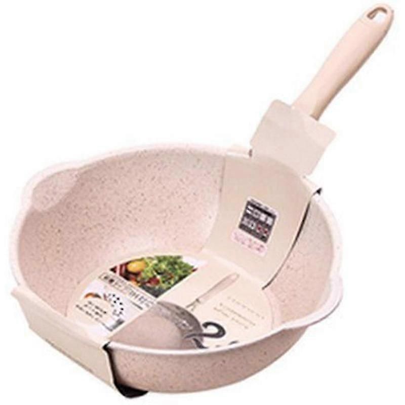 Thickened Bottom Stone Frying Multifunction Non-stick Pans Deep Nougat Pot Big Mouth Wok 20cm