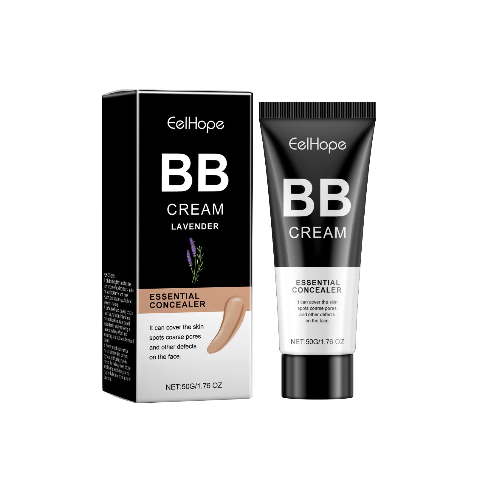 BB Cream for Facial Care, Oil Control, Brightening, Lightweight, Flawless Skin ,50g