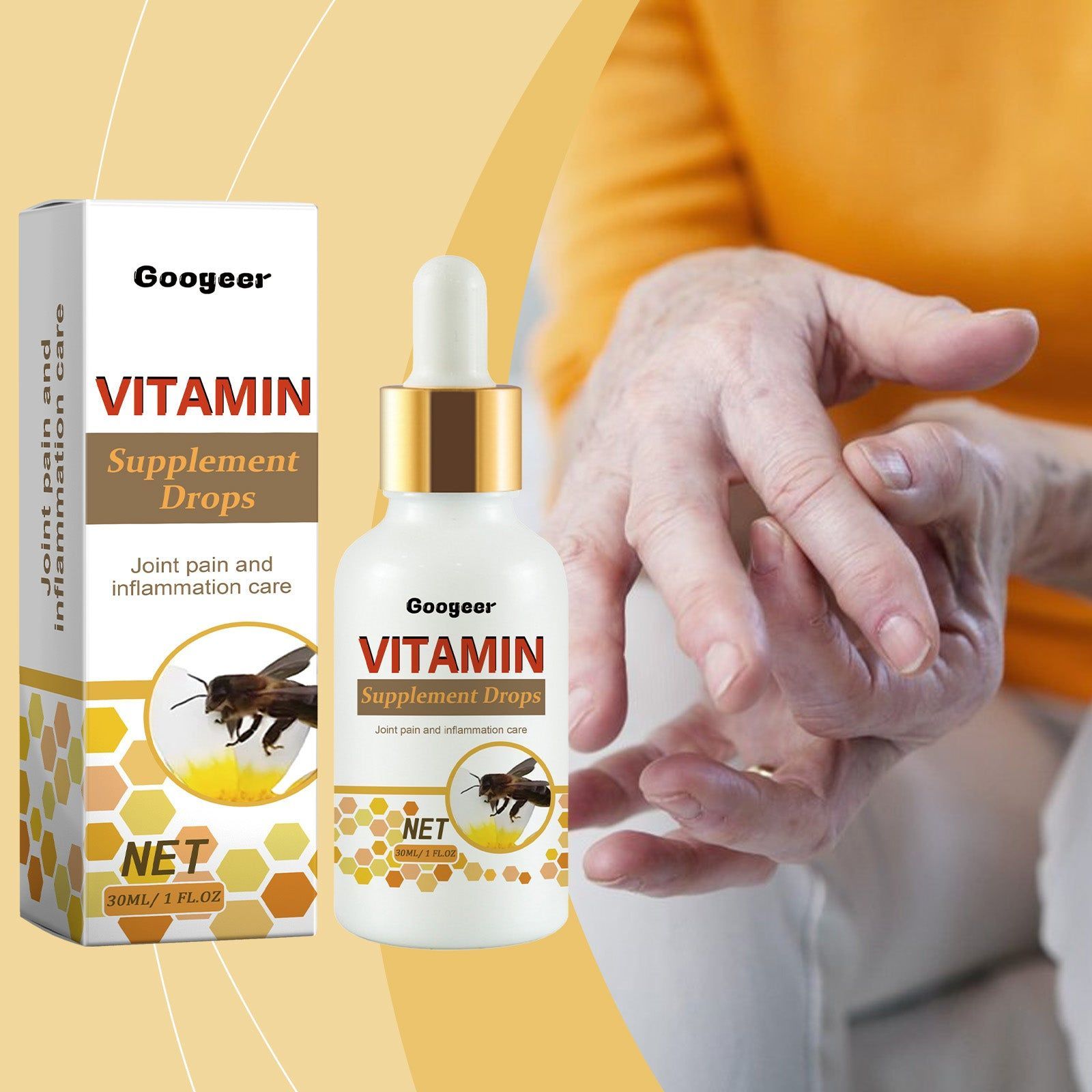 Body Care Vitamin Drops, Boost Energy, Relieve Pain, Promote Vitality ,30ml