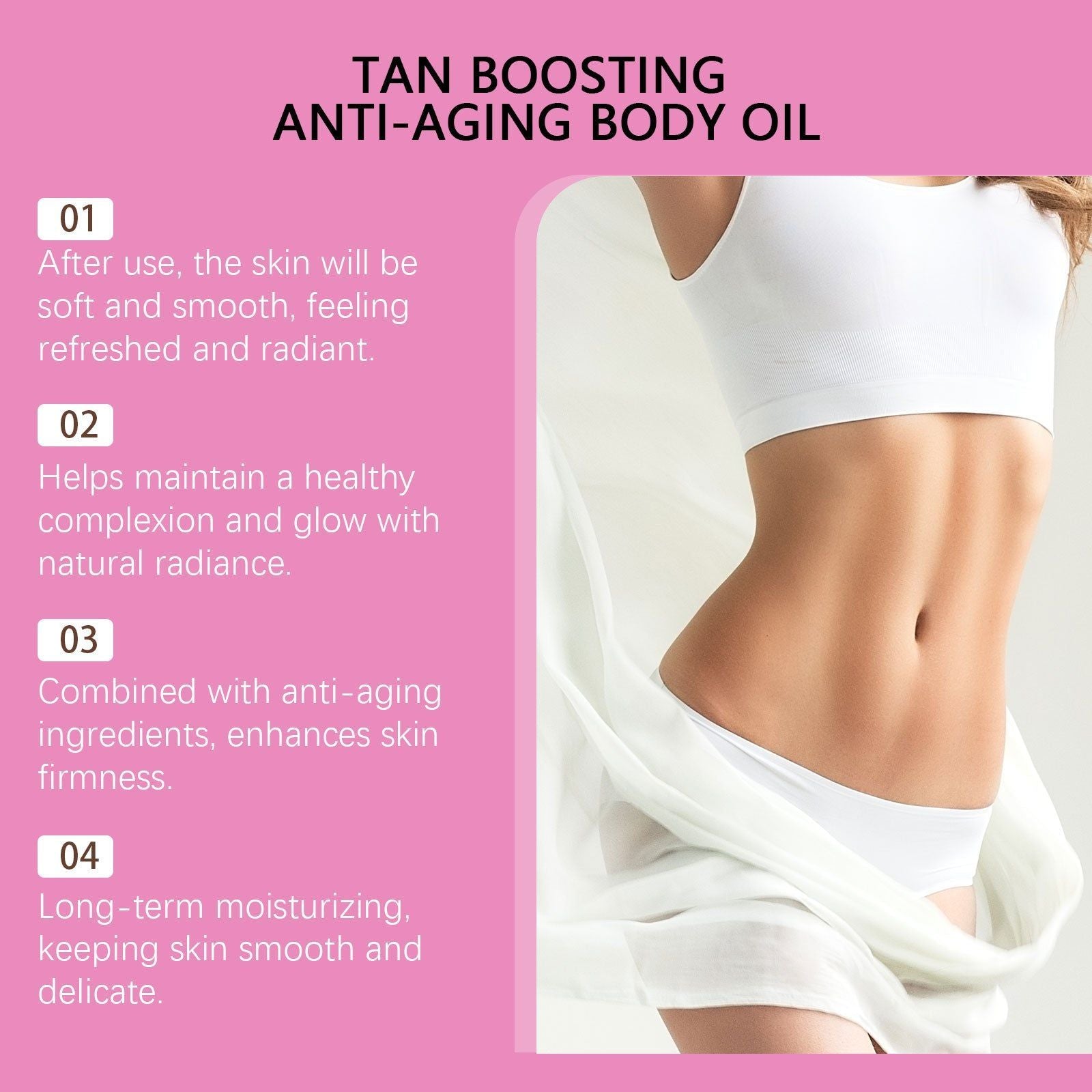 Dark Body Oil, Deep Shine, Moisturizes, Even Skin Tone, Natural Glow, Body Care ,100ml